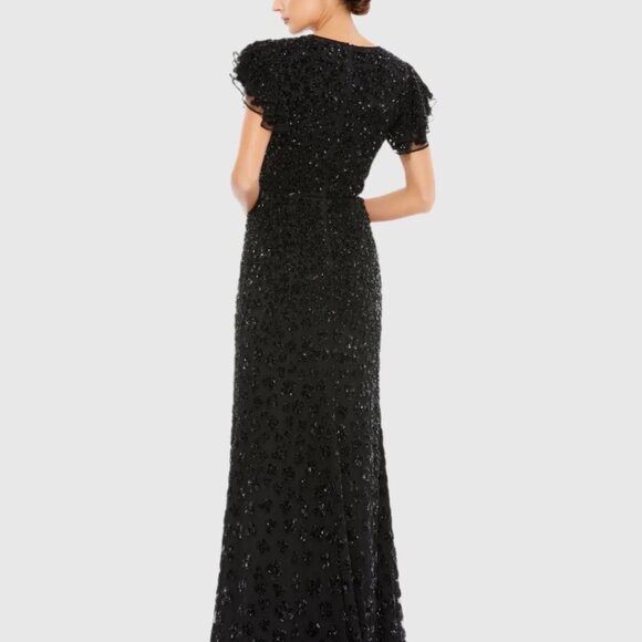 NWT $598 Size 10 High Neck Flutter Cap Sleeve - Popular Size Sold Out Everywhere - Picture 2 of 5